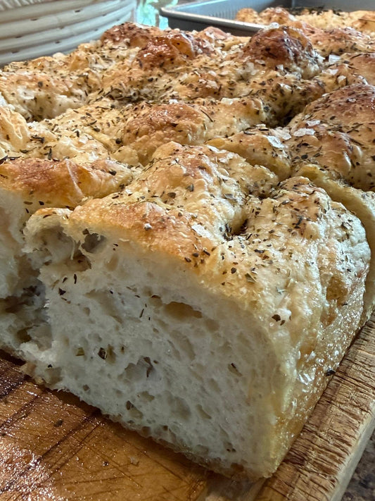 Italian Seasoning Sourdough Focaccia