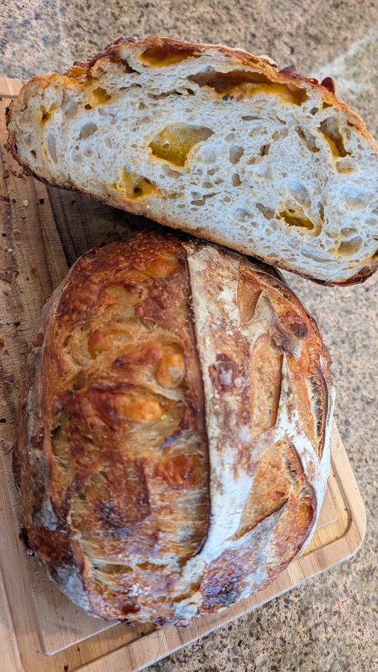 Jalapeño Cheddar Sourdough Loaf