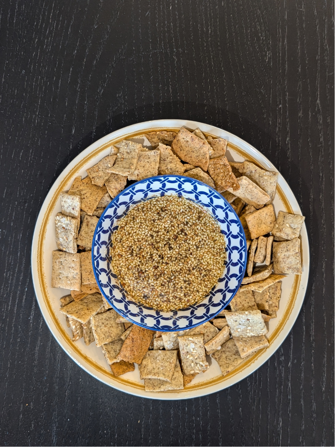Zaatar Sourdough Crackers